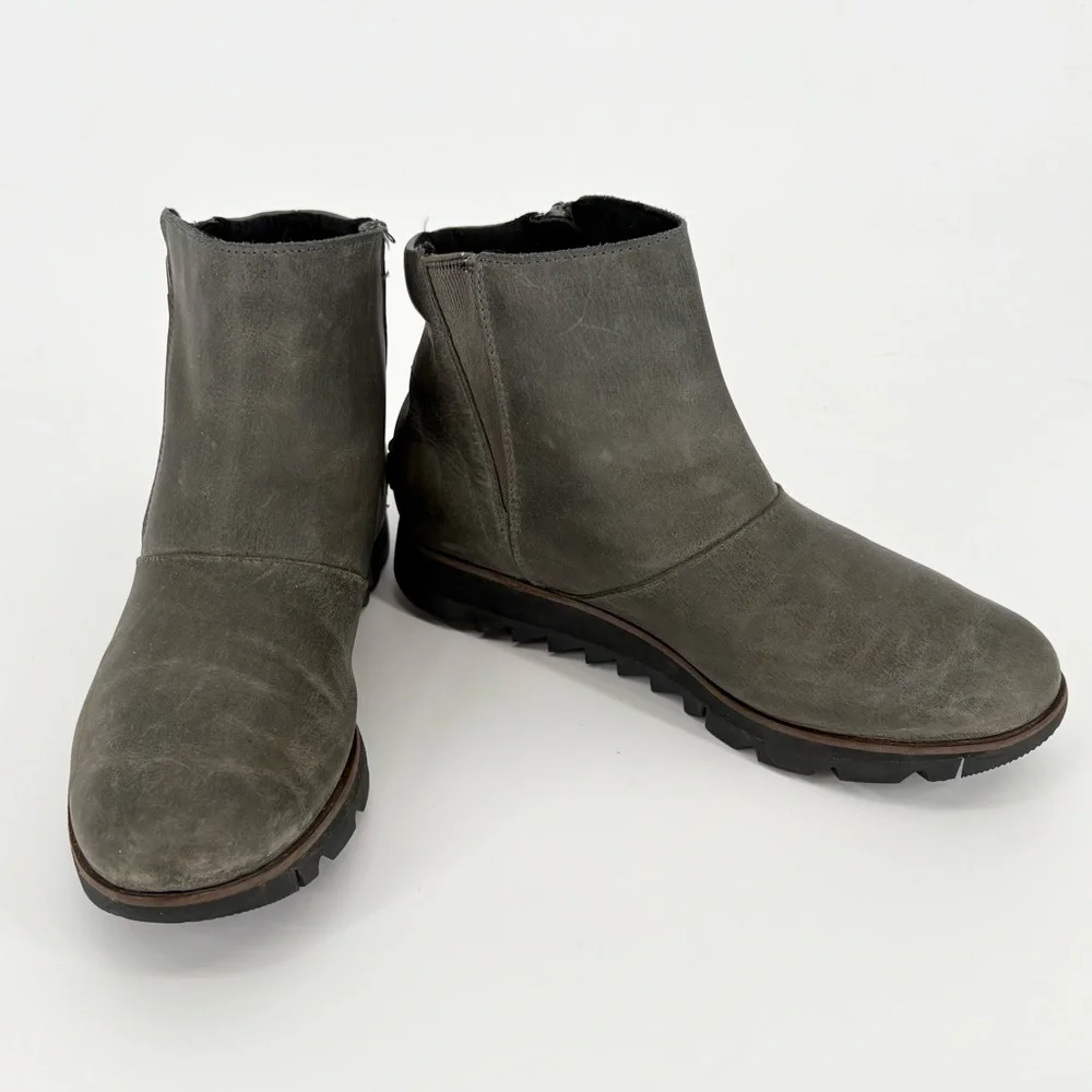 Sorel Harlow Zip Ankle Boot Quarry Leather
